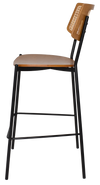 STOOL TEXAS BLACK - RATTAN LIGHT OAK