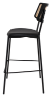 STOOL TEXAS BLACK - RATTAN BLACK - VINYL BLACK
