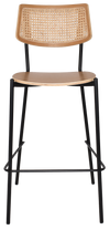 STOOL TEXAS BLACK - RATTAN NATURAL