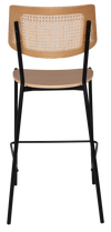 STOOL TEXAS BLACK - RATTAN NATURAL