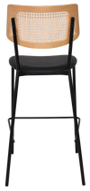 STOOL TEXAS BLACK - RATTAN NATURAL - VINYL BLACK
