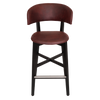 STOOL TORINO UPH 2 BLACK - EASTWOOD BORDEAUX