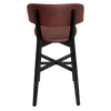 STOOL TORINO UPH 2 BLACK - EASTWOOD BORDEAUX