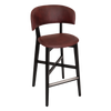 STOOL TORINO UPH 2 BLACK - EASTWOOD BORDEAUX