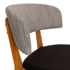 STOOL TORINO UPH 2 LIGHTOAK - VINYL BLACK/ NARLA BASALT