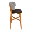 STOOL TORINO UPH 2 LIGHTOAK - VINYL BLACK/ NARLA BASALT
