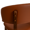 STOOL TORINO UPH 2 LIGHT WALNUT - VINYL TAN