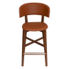 STOOL TORINO UPH 2 LIGHT WALNUT - VINYL TAN