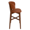 STOOL TORINO UPH 2 LIGHT WALNUT - VINYL TAN