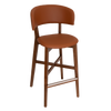 STOOL TORINO UPH 2 LIGHT WALNUT - VINYL TAN