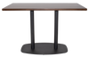 TABLE ARC 80X50 BLACK - 1200X700 WALNUT