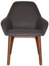 TUB BRONTE TIMBER LIGHT WALNUT + VINYL CHARCOAL