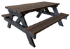 PICNIC TABLE 1.8M BLACK/WALNUT