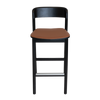 STOOL MATILDA BLACK - VINYL TAN