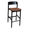 STOOL MATILDA BLACK - VINYL TAN