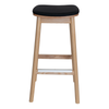 STOOL MATILDA NO BACK NATURAL - VINYL BLACK