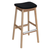STOOL MATILDA NO BACK NATURAL - VINYL BLACK