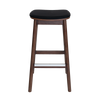STOOL MATILDA NO BACK LIGHT WALNUT - VINYL BLACK