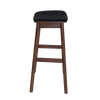 STOOL MATILDA NO BACK LIGHT WALNUT - VINYL BLACK