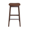 STOOL MATILDA NO BACK LIGHT WALNUT - VINYL TAN