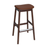 STOOL MATILDA NO BACK LIGHT WALNUT - VINYL TAN