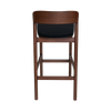 STOOL MATILDA LIGHT WALNUT - VINYL BLACK