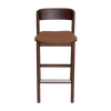 STOOL MATILDA LIGHT WALNUT - VINYL TAN