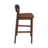 STOOL MATILDA LIGHT WALNUT - VINYL TAN