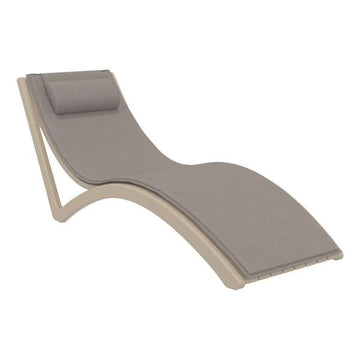 Taupe / Light Brown Seat Cushion with Pillow