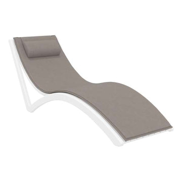 White / Light Brown Seat Cushion with Pillow