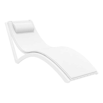 White / White Seat Cushion with Pillow