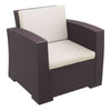 Siesta Monaco Lounge Arm Chair - Chocolate with cushion