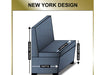 BANQUETTE SEATING - SQUARE BUTTON SERIES - BLACK BASE